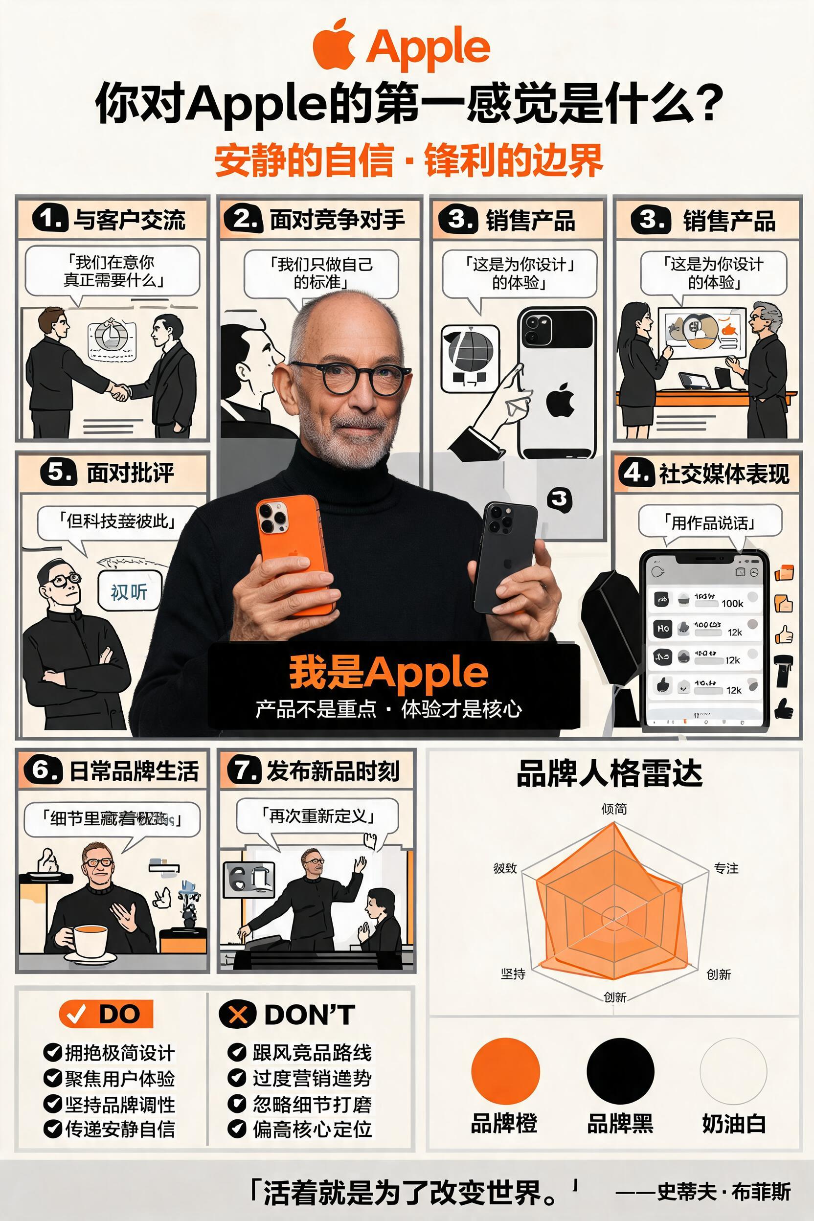 Apple Brand Persona Comic Infographic preview image