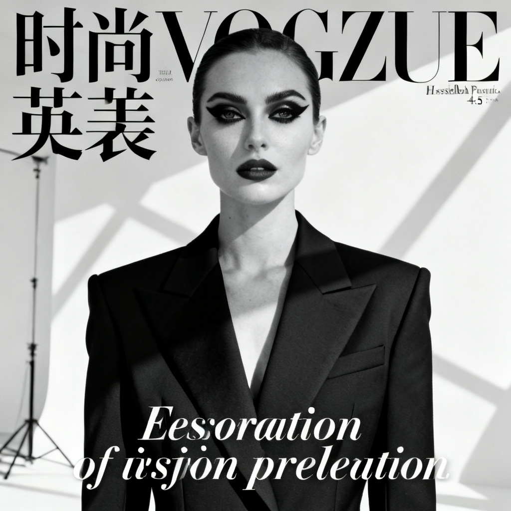 黑白时尚杂志封面