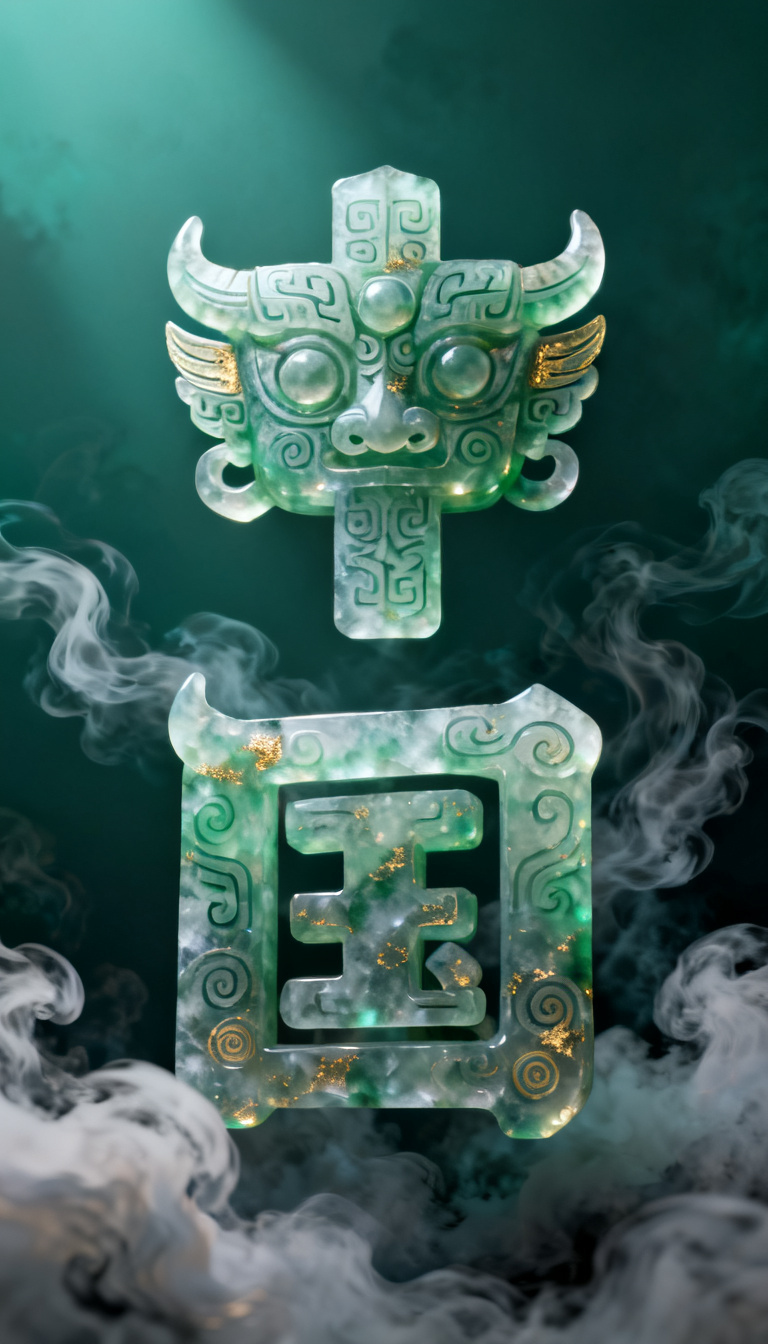 Jade Carved Chinese Characters preview image