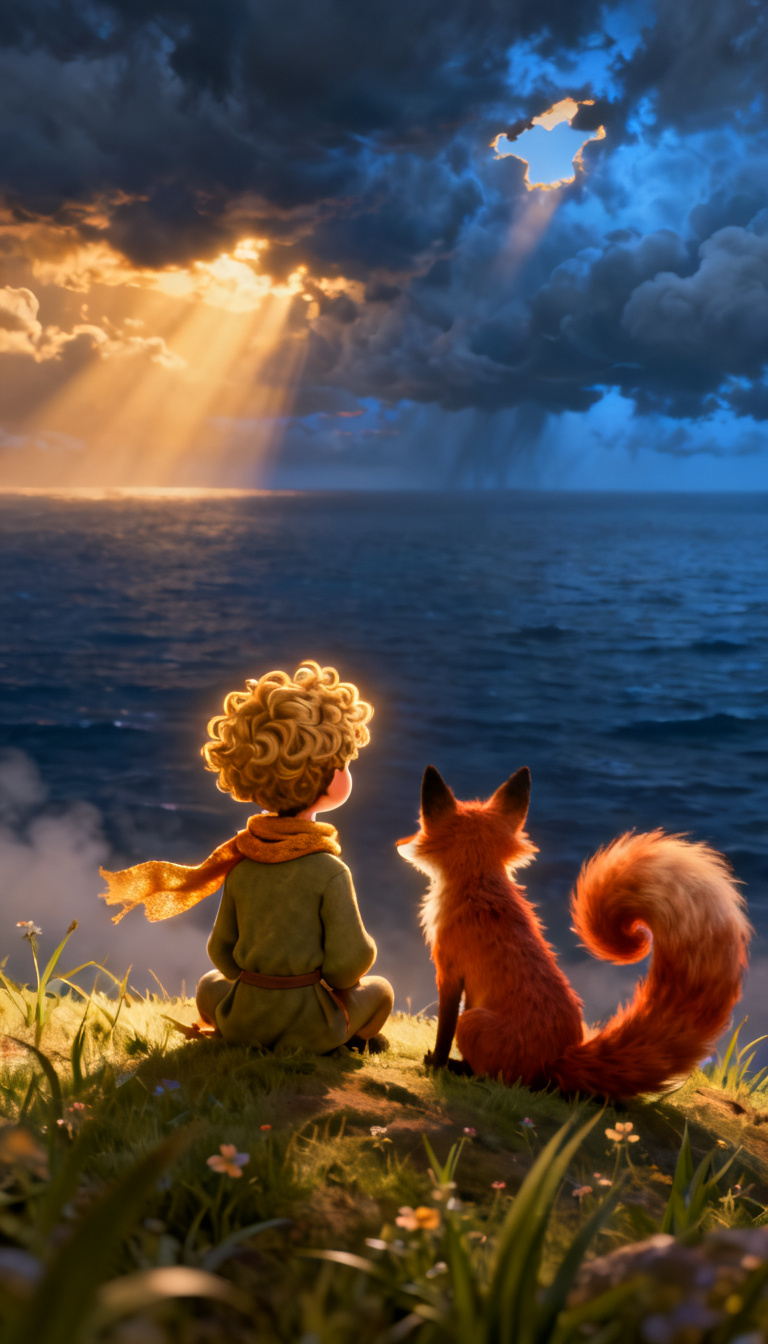 Little Prince and Fox Scene preview image