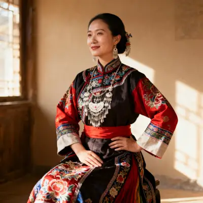 传统服饰民族人像